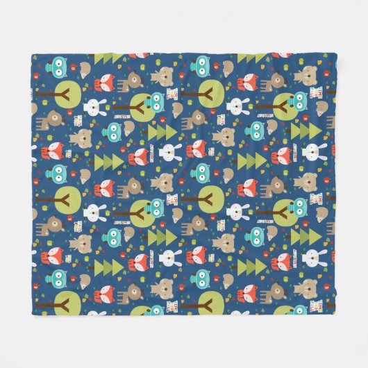 Couverture Polaire Amis de région boisée (Devant (Horizontal))