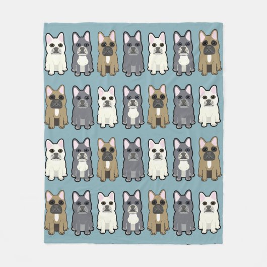 Couverture Polaire Amis Frenchie (Devant)