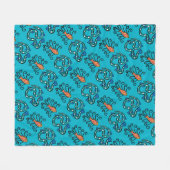 Couverture Polaire Amis illustrés colorés de poissons (Devant (Horizontal))