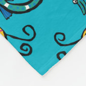 Couverture Polaire Amis illustrés colorés de poissons (Coin)