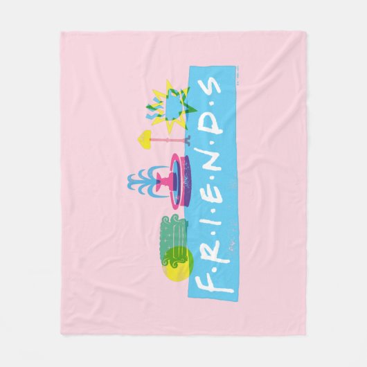 Couverture Polaire AMIS™ | Logo avec icônes (Devant)