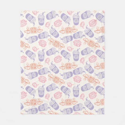 Couverture Polaire AMIS™ | Pastel Central Perk Motif (Devant)