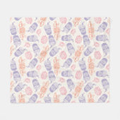 Couverture Polaire AMIS™ | Pastel Central Perk Motif (Devant (Horizontal))