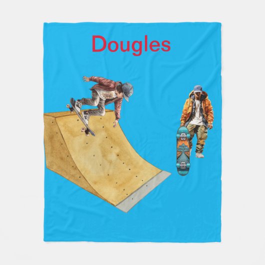 Couverture Polaire Amis patinage (Devant)