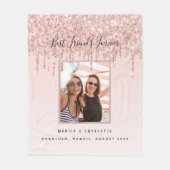 Couverture Polaire Amis pour toujours parties scintillant rose pâle p (Devant)