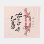 Couverture Polaire AMIS™ | Vous êtes ma citation d'aquarelle de homar (Devant (Horizontal))