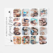 Couverture Polaire Amitié BEST AMIS Script Hearts 16 Photo (Devant (Horizontal))