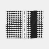 Couverture Polaire Amitié des Motifs du coeur noir et blanc (Devant (Horizontal))