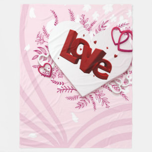 Couverture Polaire Amour 3D