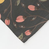 Couverture Polaire Amour Boho Birds Plan Floral (Coin)