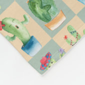 Couverture Polaire amour cactus - aquarelle (Coin)