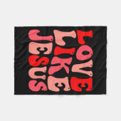 Couverture Polaire Amour chrétien comme Jésus Saint-Valentin (Devant (Horizontal))