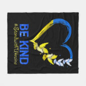 Couverture Polaire Amour Coeur Ukraine Dove Ukraine Be Kind Stind Wit (Devant (Horizontal))