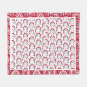 Couverture Polaire Amour Coeur Valentines Jour Arc-en-ciel (Devant (Horizontal))