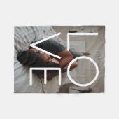 Couverture Polaire AMOUR couples photo personnalisés (Devant (Horizontal))