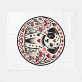 Couverture Polaire Amour dalmate (Devant (Horizontal))