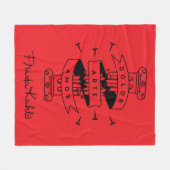 Couverture Polaire Amour d'art de douleur de Frida Kahlo | (Devant (Horizontal))