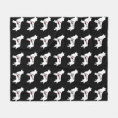 Couverture Polaire Amour de border collie (Devant (Horizontal))