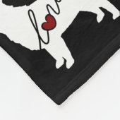 Couverture Polaire Amour de border collie (Coin)