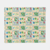 Couverture Polaire amour de cactus - aquarelle (2) (Devant (Horizontal))