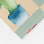 Couverture Polaire amour de cactus - aquarelle (2) (Coin)