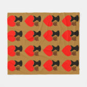 Couverture Polaire Amour de chien et chat (Devant (Horizontal))