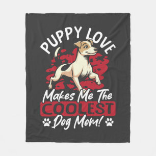 Couverture Polaire Amour de chiot la plus cool maman chien ! Ma mère