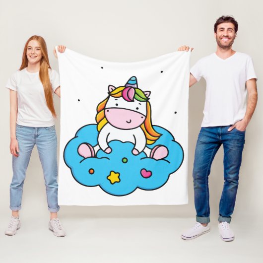 Couverture Polaire Amour de licorne (En situation)