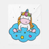 Couverture Polaire Amour de licorne (Devant)