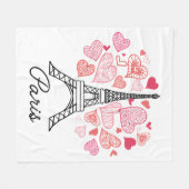 Couverture Polaire Amour de Paris, France (Devant (Horizontal))