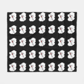 Couverture Polaire Amour de Pomeranian (Devant (Horizontal))