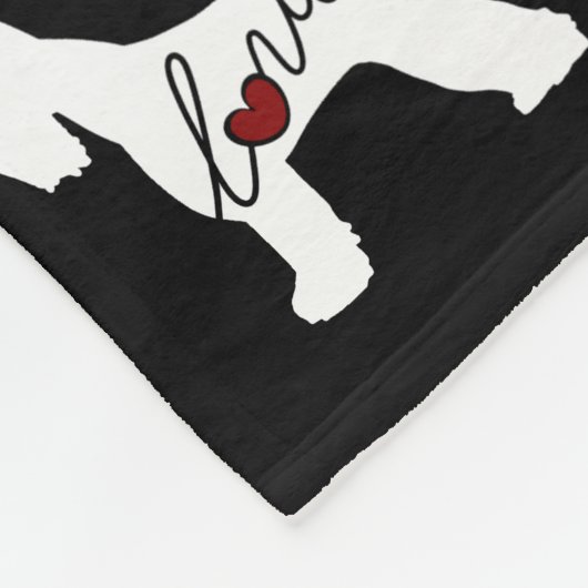 Couverture Polaire Amour de Schnauzer (Schnauzer géant) (Coin)