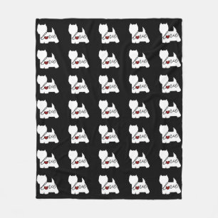 Couverture Polaire Amour des montagnes occidental de Terrier (Westie)