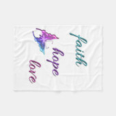 Couverture Polaire Amour d'espoir de foi (Devant (Horizontal))