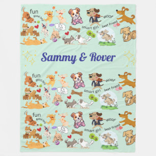 Couverture Polaire Amour Doggie personnalisé pour vous et votre enfan
