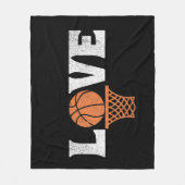 Couverture Polaire Amour du basket-ball (Devant)