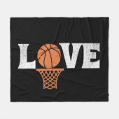 Couverture Polaire Amour du basket-ball (Devant (Horizontal))