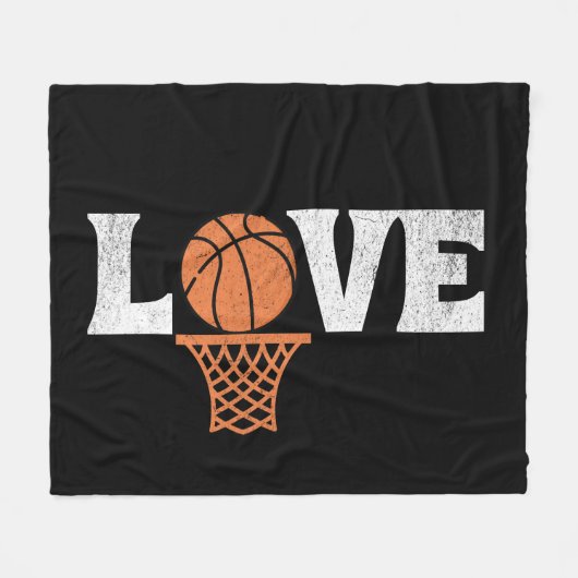 Couverture Polaire Amour du basket-ball (Devant (Horizontal))