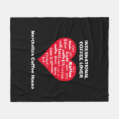 Couverture Polaire AMOUR DU CAFÉ DU COEUR Rouge (Devant (Horizontal))