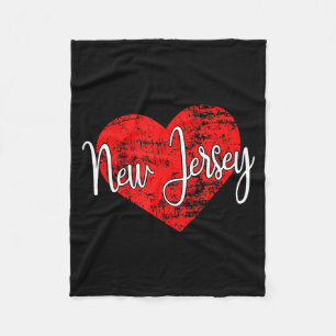 Couverture Polaire amour du New Jersey cool grunge cœur amusant New J