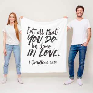 Couverture Polaire Amour en action - 1 Corinthiens 16:14 Inspirationa