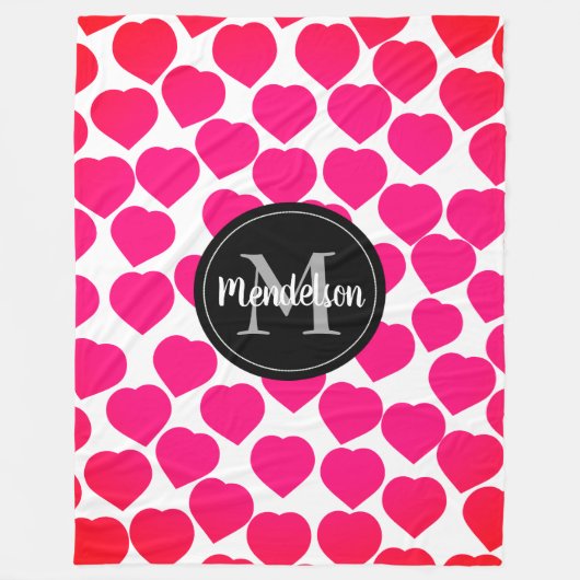 Couverture Polaire Amour Éternel Embrassez Les Coeurs Romantiques (Devant)