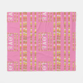 Couverture Polaire Amour Floral Monogram Daisy (Devant (Horizontal))