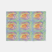 Couverture Polaire Amour Gardien Anges Art Fleece Blanches (Devant (Horizontal))