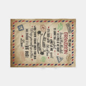 Couverture Polaire Amour Grandson | Lettre à mon petit-fils de grand- (Devant (Horizontal))