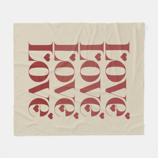 Couverture Polaire Amour Heureuse Sainte-Valentin Valentine Couple (Devant (Horizontal))