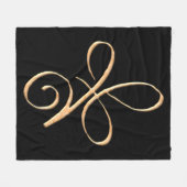 Couverture Polaire Amour inconditionnel d'or (Devant (Horizontal))