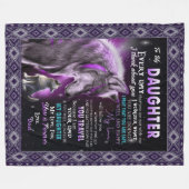 Couverture Polaire Amour| Lettre À Ma Fille Amour Pour Vous (Devant (Horizontal))