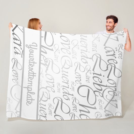 Couverture Polaire Amour, liebe, kara, cher, käre, querido, texte, ro (En situation)