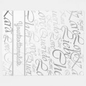 Couverture Polaire Amour, liebe, kara, cher, käre, querido, texte, ro (Devant (Horizontal))